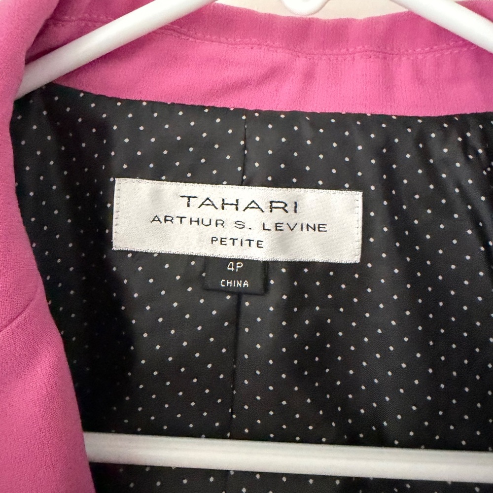Elegant Tahari Fuchsia business professional hot pink trendy Women's Suit Jacket - Picture 5 of 5